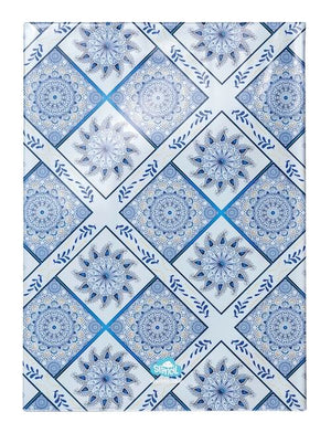 Back view of Scrapbook Spencil Boho Blue Book Cover