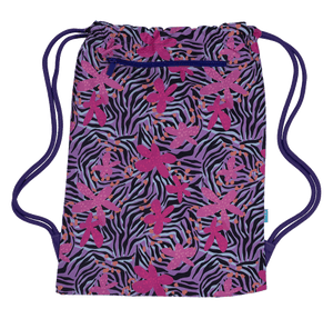 Back view of large Spencil Born To Be Wild drawstring bag
