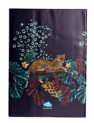 Back view of Scrapbook Spencil Leopard Queen Book Cover