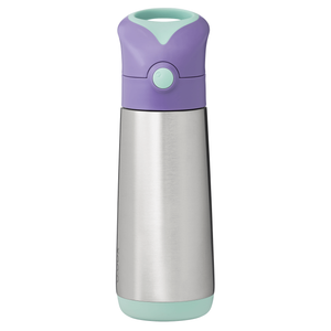 Front view of large b.box lilac pop water bottle 500ml