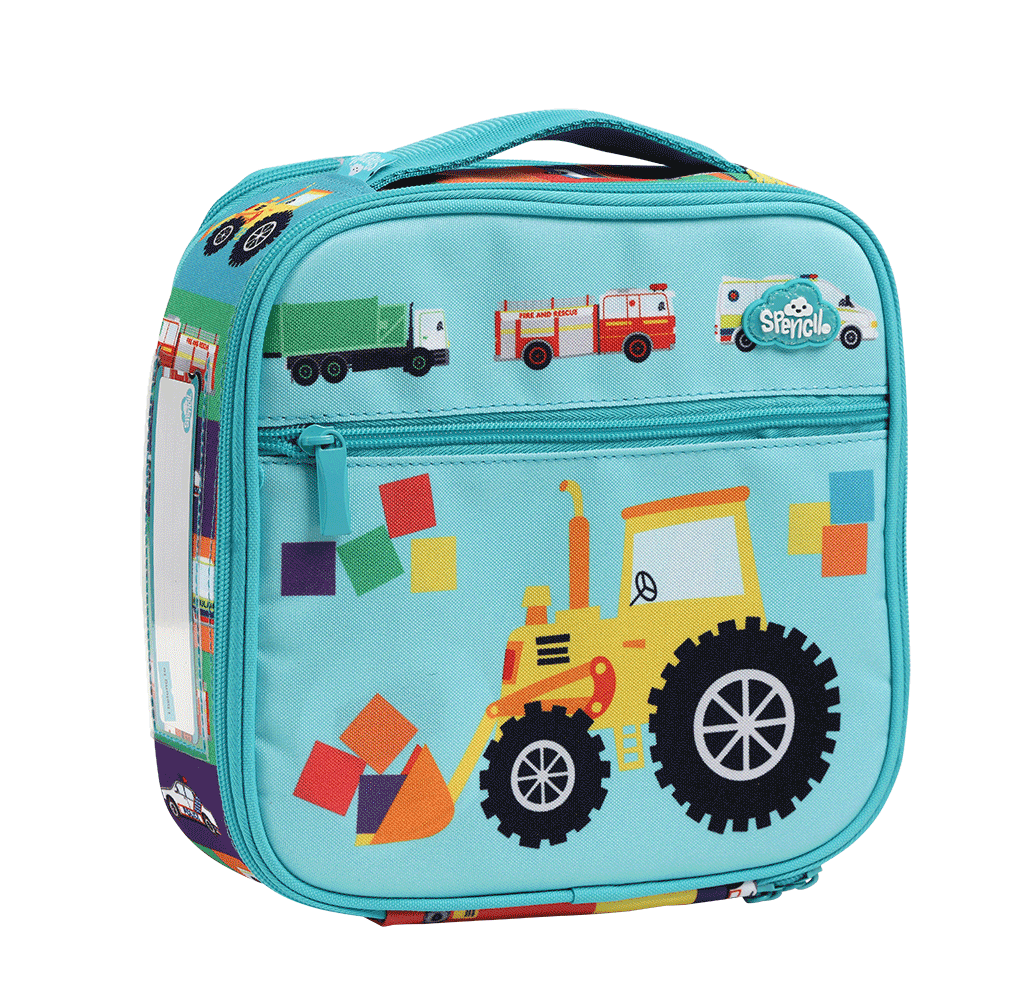 Spencil Little Cooler Lunch Bag - Transport Town