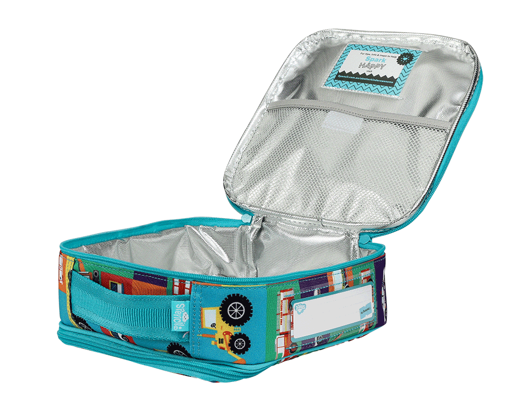 Spencil Little Cooler Lunch Bag - Transport Town