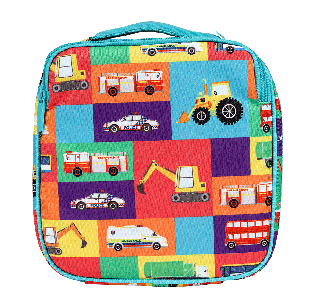 Spencil Little Cooler Lunch Bag - Transport Town