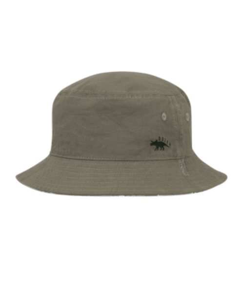 Plain side view of boys Dozer Clifton bucket hat