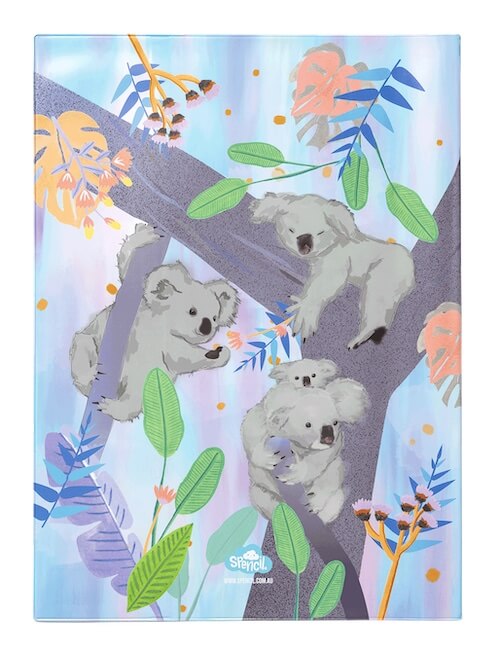 Front view of Scrapbook Spencil Koala Daydream Book Cover