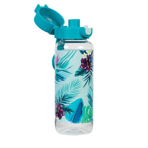 Open lid view of large Spencil Beach Blooms Water Bottle