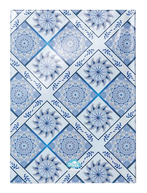 Front view of Scrapbook Spencil Boho Blue Book Cover