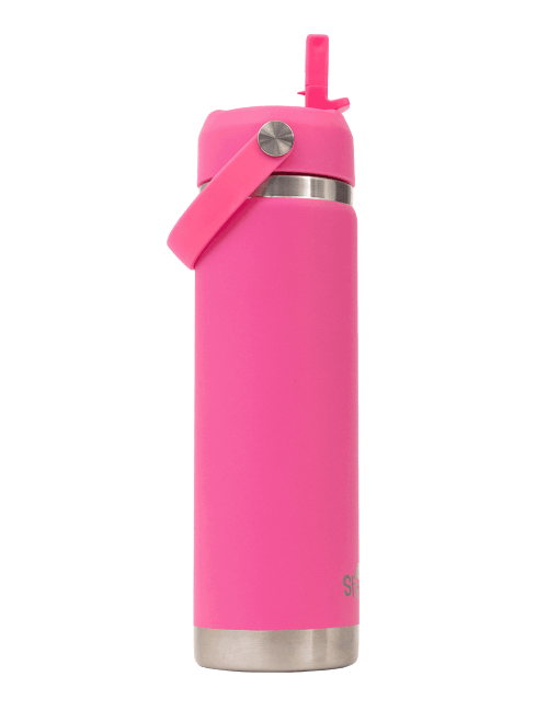 Large Spencil Fuschia insulated water bottle open spout
