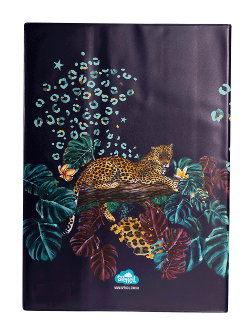 Front view of Scrapbook Spencil Leopard Queen Book Cover