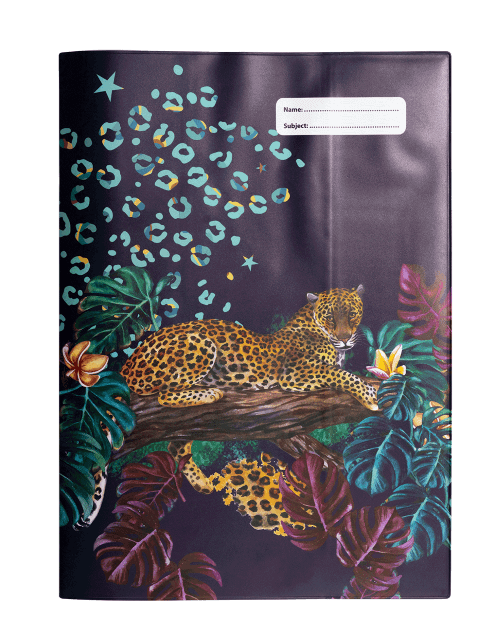 Front view of Scrapbook Spencil Leopard Queen Book Cover