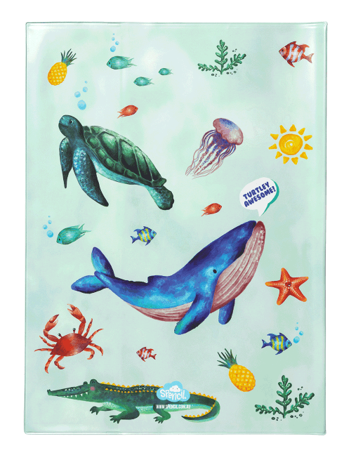 Front view of Scrapbook Spencil Sea Critters Book Cover