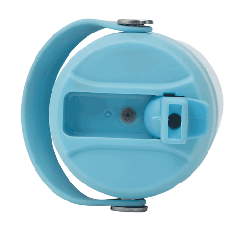 Large Spencil Sky insulated water bottle open spout top view