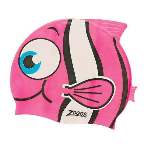 Zoggs Junior Silicone Pink Goldfish Character Swimming Cap