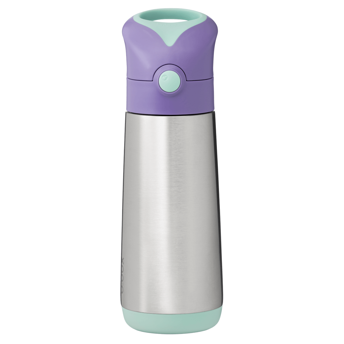 Front view of large b.box lilac pop water bottle 500ml