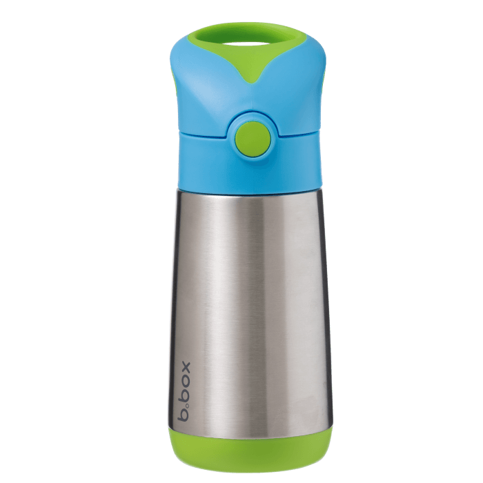 Front view of small b.box ocean breeze insulated water bottle 350ml