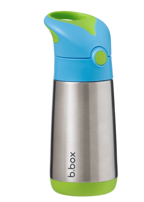 Side view of small b.box ocean breeze insulated water bottle 350ml