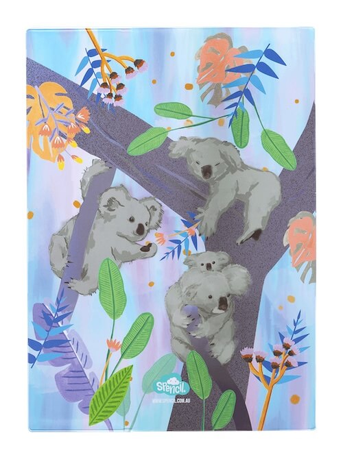Front view of A4 Spencil Koala Daydream Book Cover