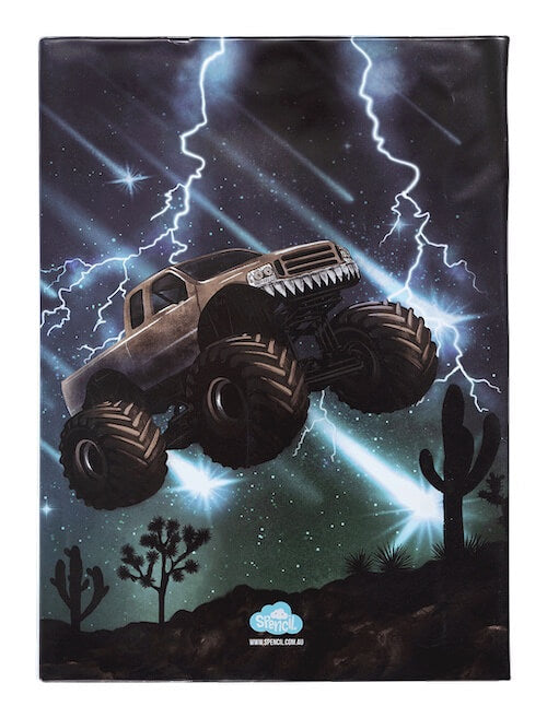 Front view of Scrapbook Spencil Meteor Trucks Book Cover