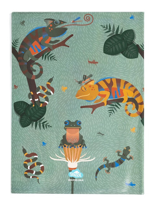 Front view of Scrapbook Spencil Quirky Chameleon Book Cover